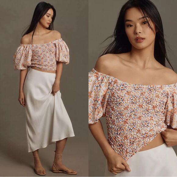 NEW Anthologie DOLAN Off-The-Shoulder Textured Top - Picture 1 of 15